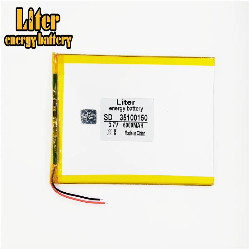 35100150 Tablet battery capacity 3.7V 6000mAh Universal Li ion battery for tablet pc 8 inch