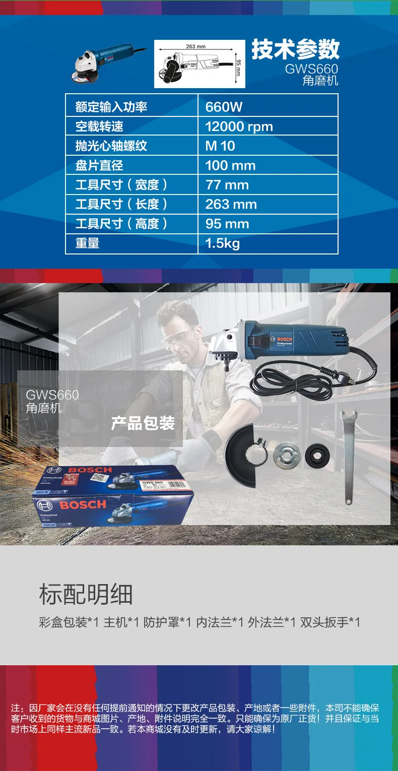 Bosch угловая шлифовальная машина GWS660 ручное колесо многофункциональный угловой полированный металлический для полировки резак