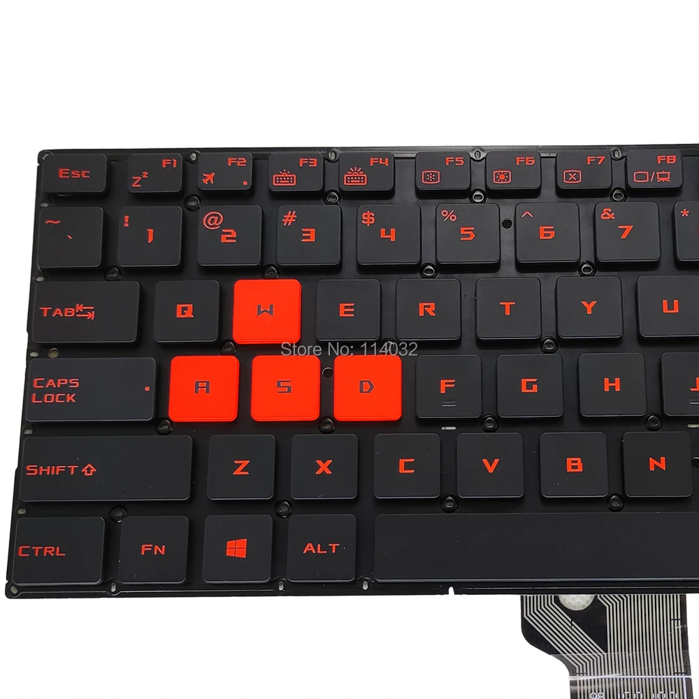 Teclados para Asus Teclado Retroiluminado Substituição 502 Gl502v vm vt Eua Inglês Preto kb Laranja Chaves 0knb0 662pus00 Venda Gl502 gl - Imagem 3