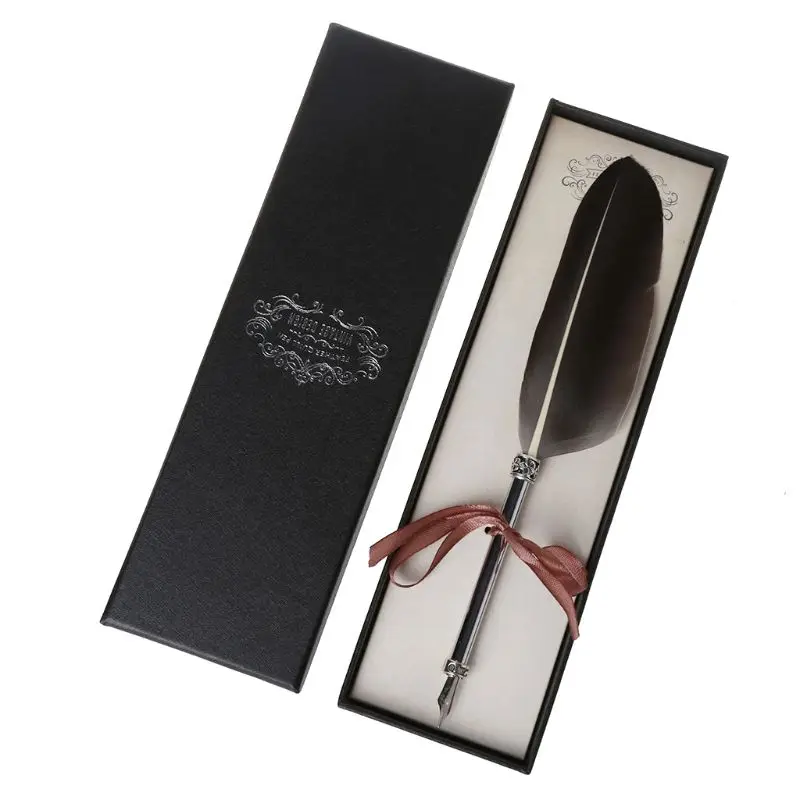 Винтажная ручка с гусиным пером перьевые ручки принадлежности для письма