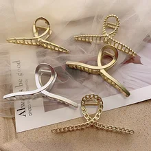 

Fashion Woman Metal Hair Claws Chic Barrettes Hairclips Hairpins Ladies Hairgrip Headwear Girls Ornaments Crab Hair Accessories