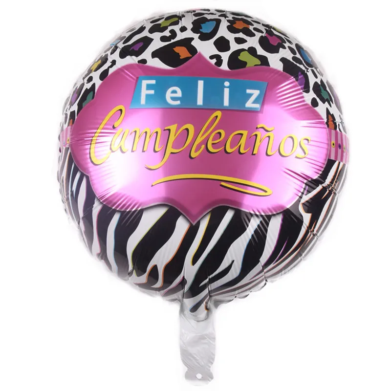 10 шт 18inch испанский фольгированные шары «С Днем Рождения» Feliz cumpleaños Te Quiero воздуха следа событие вечерние украшения воздуха Golobs