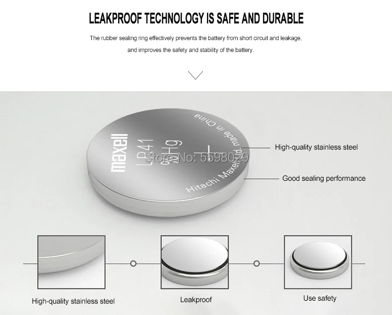 6 шт./лот LR41 для батарея таблеточного типа Maxell аккумуляторы SR41 AG3 G3A L736 192 392A