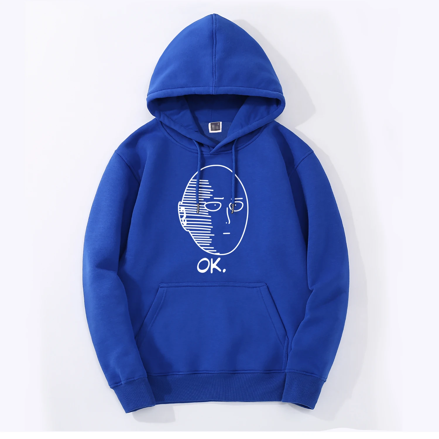 One Punch Man OK толстовки с японским аниме-принтом Мужские Весна Зима Новые толстовки мужские флисовые модные Harajuku OnePunch мужские худи - Цвет: Blue 5