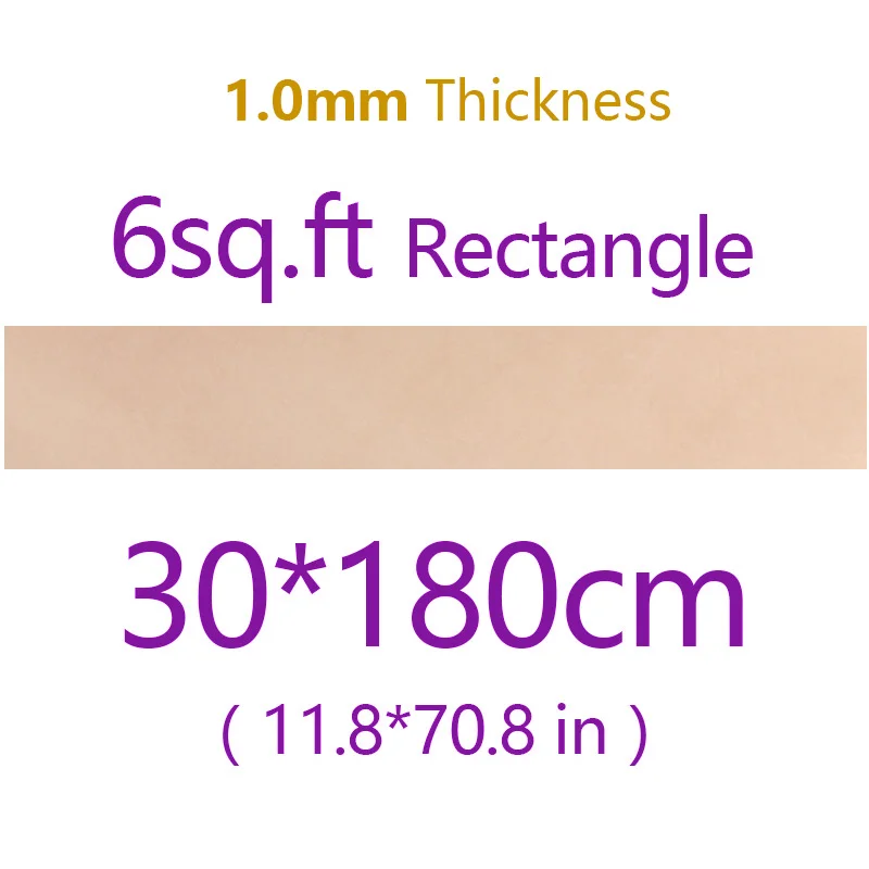 1.0mm Thick 30x180cm Натуральная Воловья кожа 1,0-2,0 мм толщина для изготовления бумажников, кошельков, сумок и диванов - Цвет: 1.0mm Thick 30x180cm
