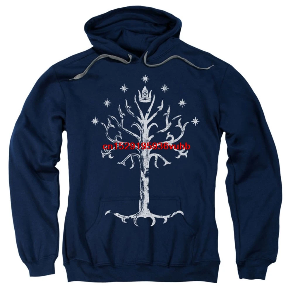 Властелин колец Мужская Древо Гондора с капюшоном Толстовка синий |