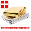 Emergency Blanket Outdoor Survive First Aid Military Rescue Kit Windproof Waterproof Foil Thermal Blanket for Camping Hiking 1