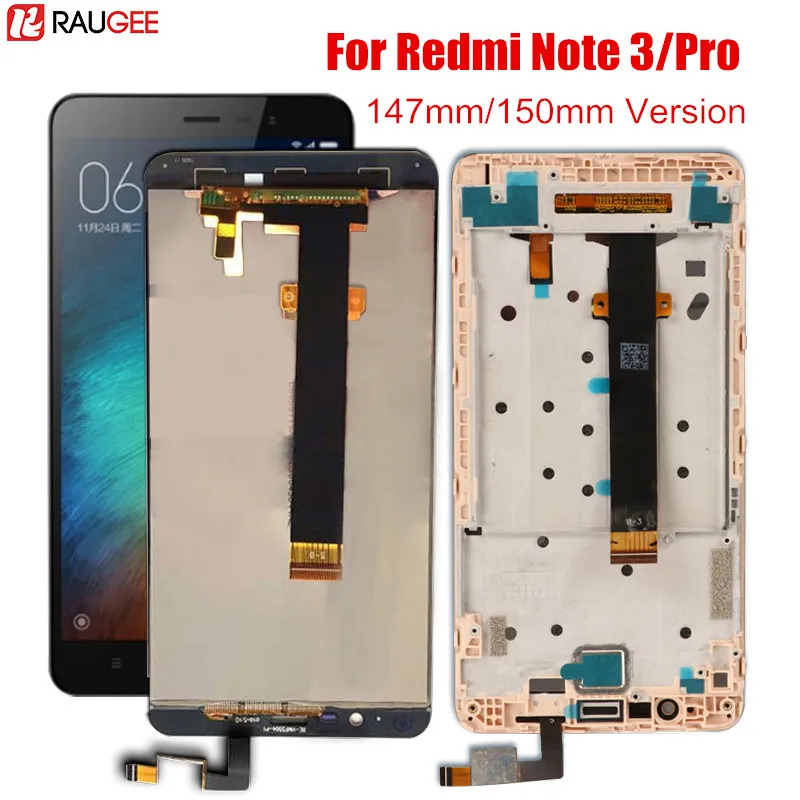 Дисплей для Xiaomi Redmi Note 3 Pro ЖК экран с рамкой сенсорный дисплей мягкая клавиша