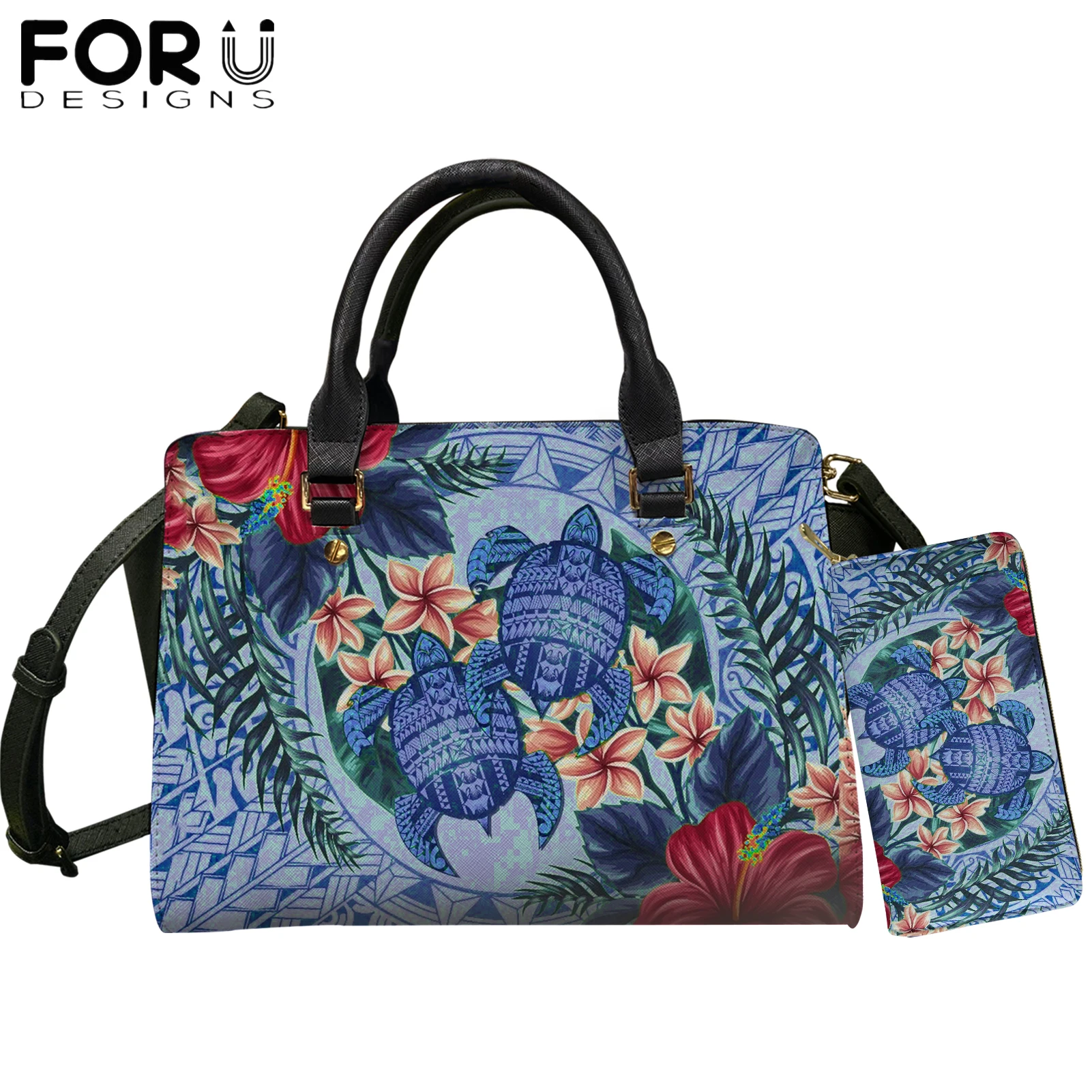 FORUDESIGNS/женские сумки из натуральной кожи Гавайи морские черепахи с принт