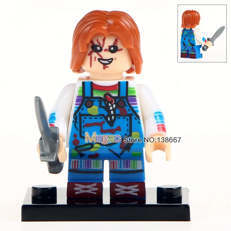 Фиолетовый 50 pcs/lot The Horror Halloween Series Pumpkin Man Joker Scarecrow Witch Zombie ings Building Blocks Children Toys - Цвет: Фиолетовый