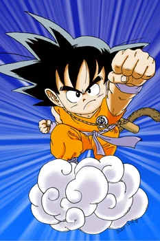 

5x7FT Blue Stripes Sky Clouds Dragon Ball Baby Goku Custom Photo Studio Background Backdrop Vinyl 150cm x 220cm