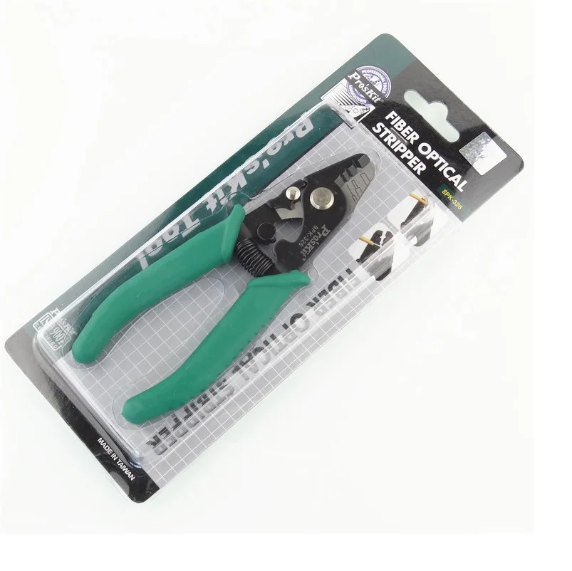 MAYTO Proskit Clamp Fiber Stripping Pliers 8PK-326 Tri-Hole Fiber Optic Stripper 8PK-326 FTTH FIber Wire Stripper 8PK-326