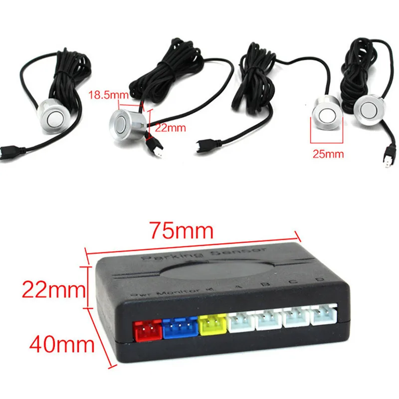 Автомобильный светодиодный радар заднего хода лунный зуб датчик парковки