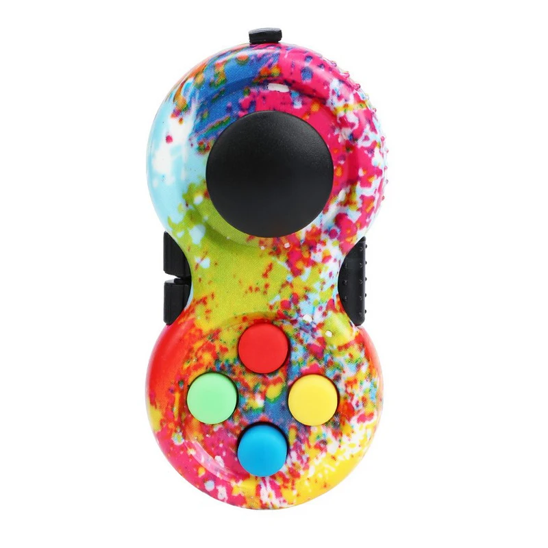Fidget Toy Rainbow Handle Fidget Toy Classic Controller Game Pad Fidget Focus Toy ADHD Anxiety and Stress Relief