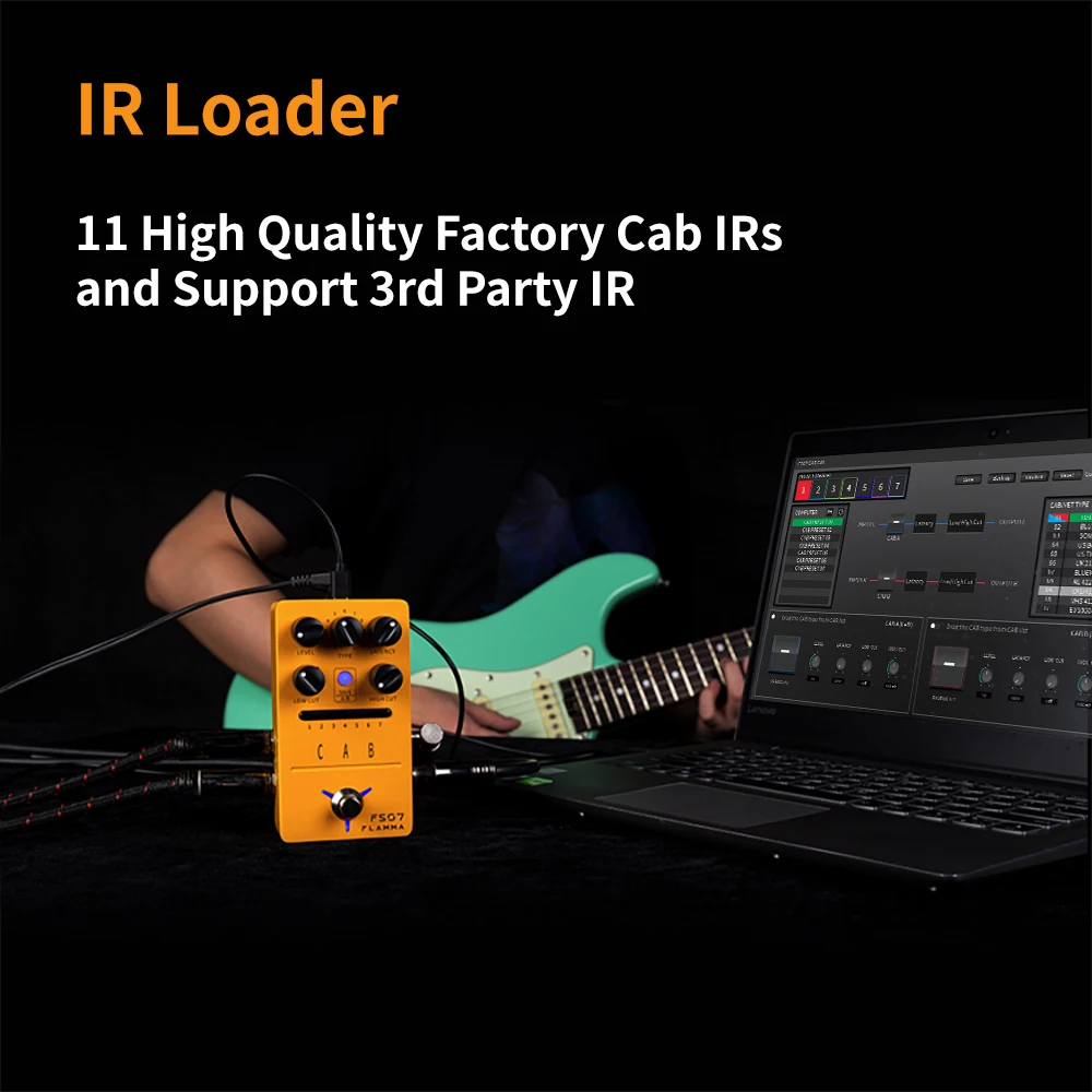 Pedal de Simulação para Guitarra Simulação da Cabine Efeitos de Resposta Flamma Armário Carregador 7 Presentes 11 Fábrica Fs07 ir - Image 3