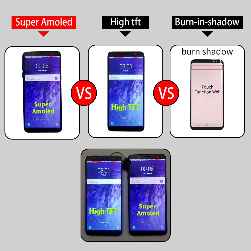 Сжечь тени активно-матричные осид, 5,7 ''ЖК-дисплей для SAMSUNG GALAXY Note 4 N910A N910F ЖК-дисплей Дисплей Сенсорный экран в сборе с цифровым преобразователем