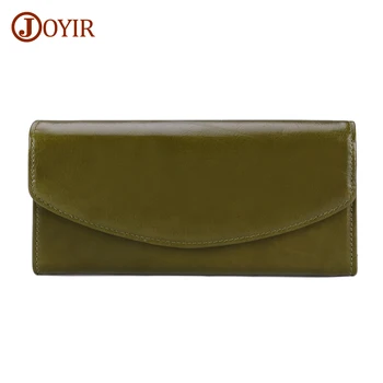 

JOYIR New Design Purse Clutch Wallet Genuine Leather Women's Long Wallets RFID Phone Bag Coin Purse Women Card Holder Wallet