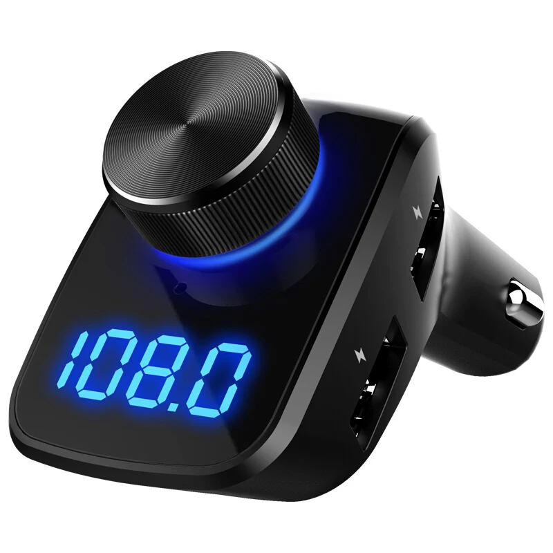 Автомобильный MP3-плеер Bluetooth AUX 3USB 4,8 V порт светодиодный Поддержка UDisk FM TF без потерь Музыкальный Аудио мини-приемник - Цвет: Black Standard