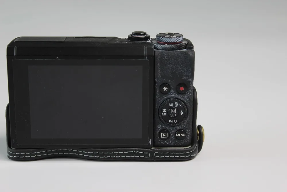 Натуральная Воловья кожа корпуса для половины камеры база для Canon G7XIII G7X MarkIII с отверстием батареи