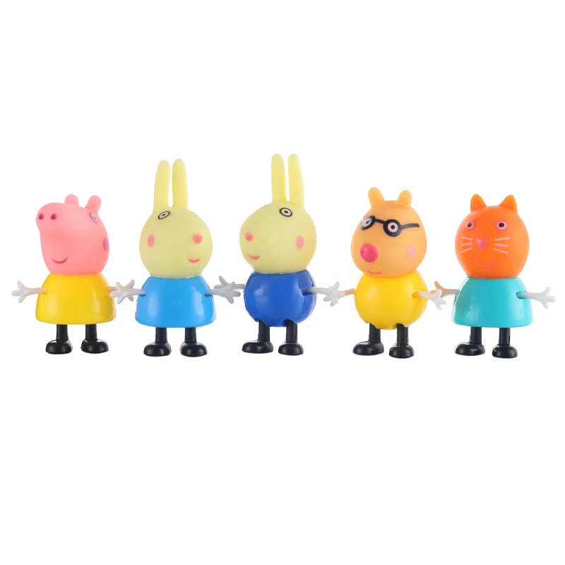 10 шт. Peppa Pig Джордж набор кукол фигурка аниме-игрушка мультфильм семья друг свинья вечерние игрушки для детей день рождения Рождество Gi