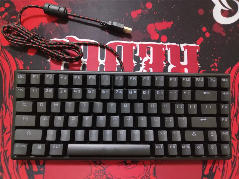 Backlit Keycool 84 keyboard with kailh mx blue switch mechanical keyboard mini game keyboard
