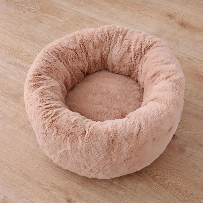 Теплый пончик Cuddler кошки собака кровать плюшевая собака Успокаивающая кровать Pet спальный коврик трость делла леттиера дель Гатто дель латте rotondo UYT магазин