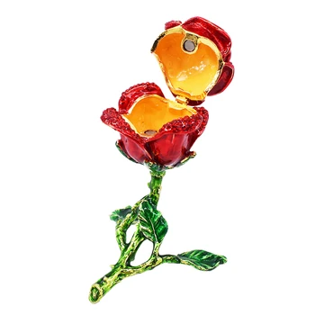 

Shinning Rose Home Decor Jewelry Box Pendants Ring Organizer New Year Decors