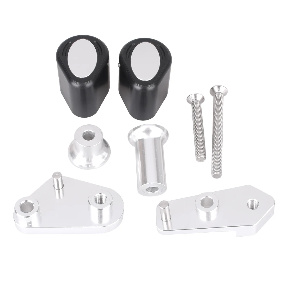 Серебристый CNC мотоциклетная рама ползунок Краш Pad протектор для Yamaha YZF R6 2003 2004 2005 2006 2007 2008 2009 2010 алюминий+ ABS - Цвет: Серебристый