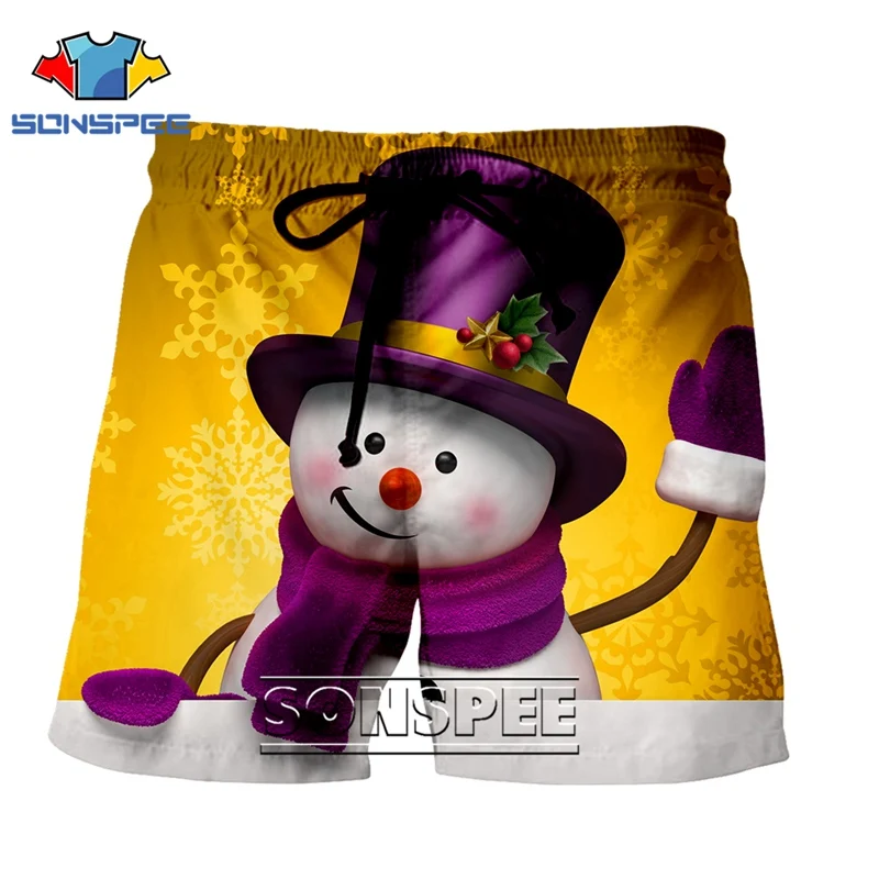 16 Fashion punk xmas shorts casual anime men women Christmas leisure streetwear shirt sports Harajuku Beach Santa Claus Sweatpants - Цвет: 16