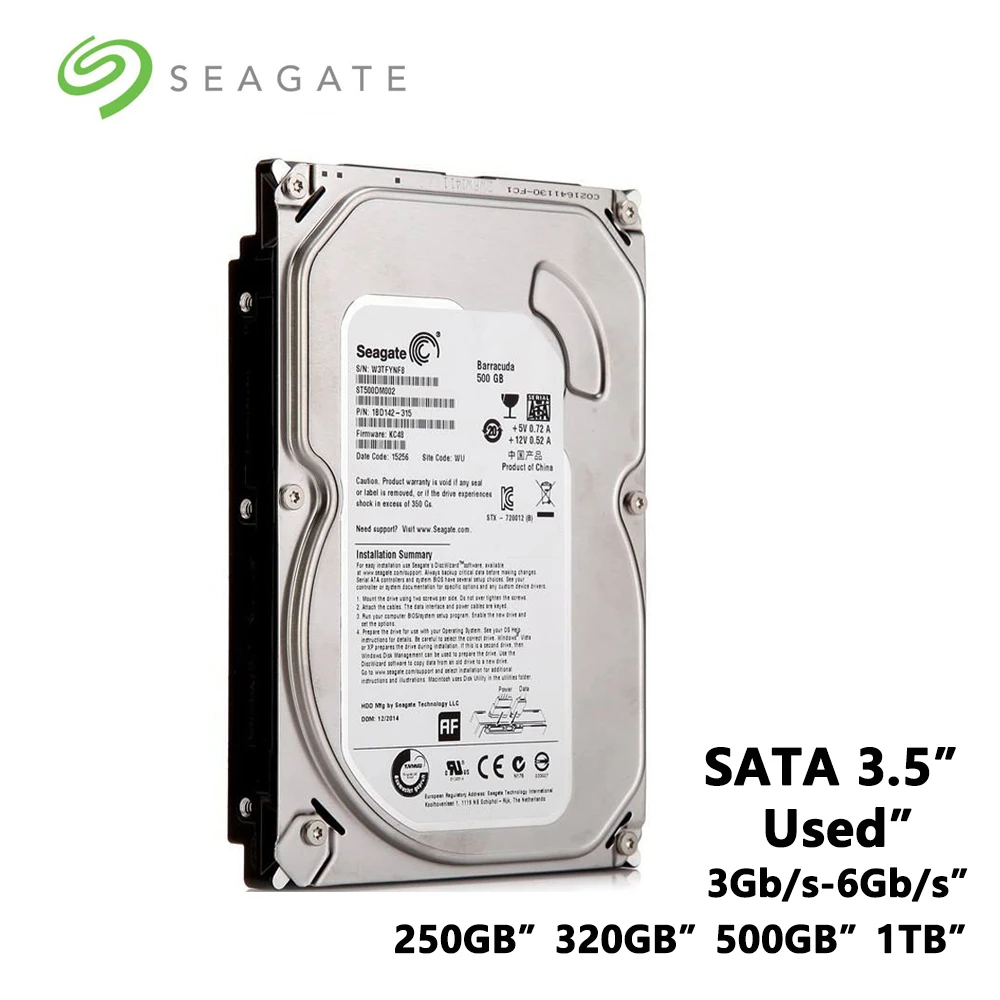 Seagate 250 ГБ 320 500 1 ТБ настольных ПК 3,5 "Внутренний механический жесткий диск SATA 3 GB/s 6Gb/жесткий диск 5900 7200 об/мин 8 Мб/32 Мб буфера| |   | АлиЭкспресс