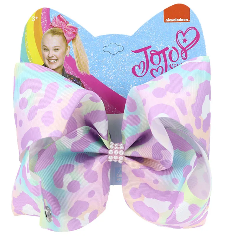 " jojo siwa для маленьких девочек большой Jojo бант зажим для волос ручной работы лента для волос со шпилькой узел для девочек красочные аксессуары заколки для волос