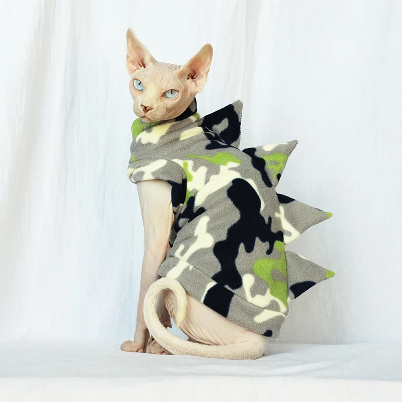 Пользовательские Сфинкс Pet флис ins весна осень зима теплый толстый динозавр пакет