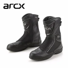 ARCX buty motocyklowe buty motocrossowe męskie wodoodporne buty motocyklowe buty motocyklowe czarne Botas Moto buty motocyklowe tanie tanio CN (pochodzenie) Skórzane Połowy łydki Mężczyźni Breathable Leather Mid-Calf Unisex