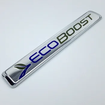 

3D ABS plastic ECO BOOST ECOBOOST Emblem Badge Car sticker Auto Tailgate Rear Trunk Chrome Nameplate Decal Car Styling