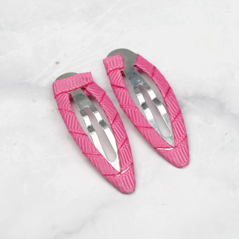 dark pink 30 шт. ленточная лента Складной зажим для волос Бутик оснастки зажимы модные заколки шпильки Заколки банты Diy аксессуары для волос Головные уборы - Цвет: dark pink