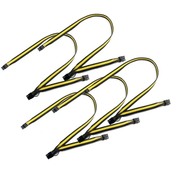 

5Pcs/Lot GPU Power Extension Cable Cord 18AWG 6 Pin Male to Dual 8Pin (6+2) Male Power Conversion Board Cable