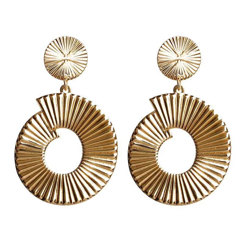 

Charmsmic New Irregular Round Circle Drop Earrings Geometric ZA Fashion Earrings European Style Statement Jewelry Gifts