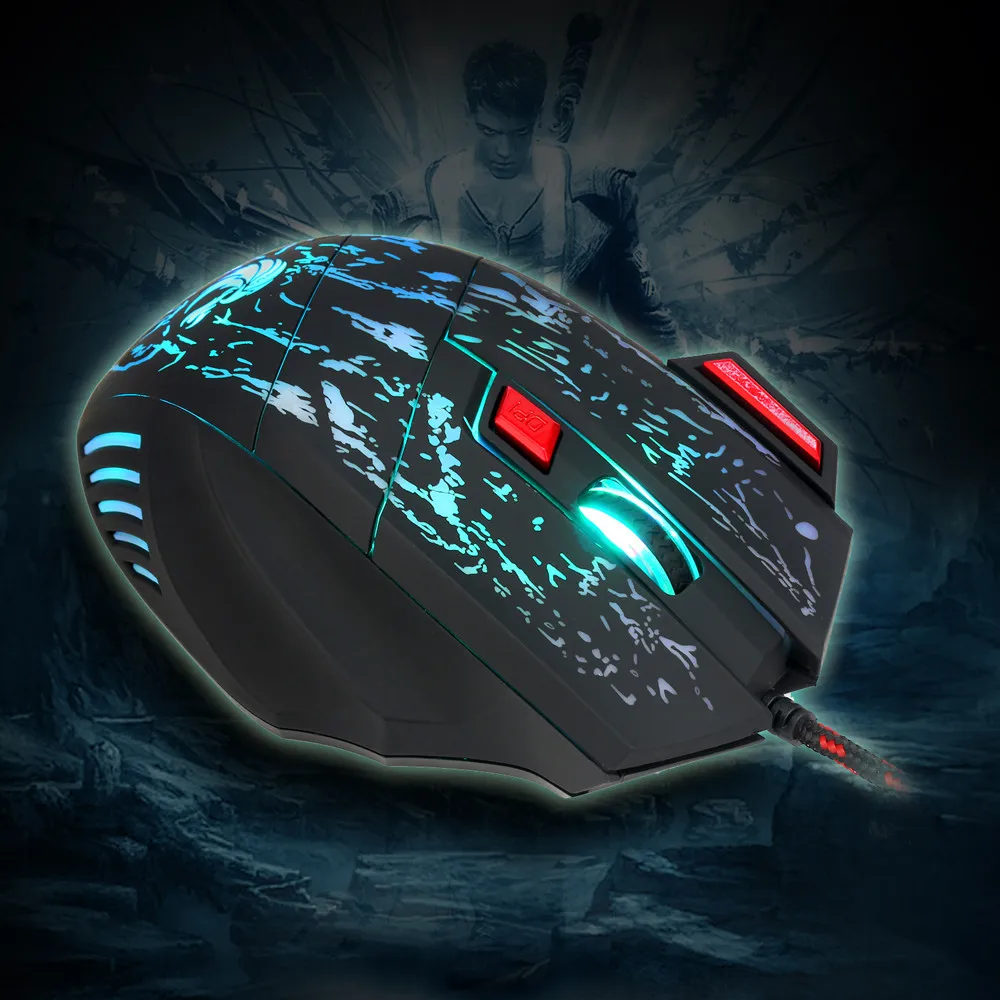 20# игровая профессиональная мышь, 7 кнопок, 5500 dpi, USB, Оптическая Проводная игровая мышь, Мыши для ПК, ноутбука, мышь Inalambrico Recargable