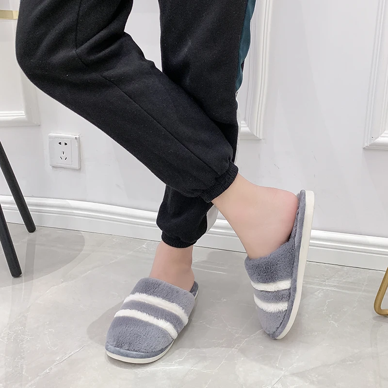 Winter Mens Slippers Indoor Winter Warm House Shoes for Men Half Drag Men Bedroom Slippers Comfortable Winter Shoes Indoor