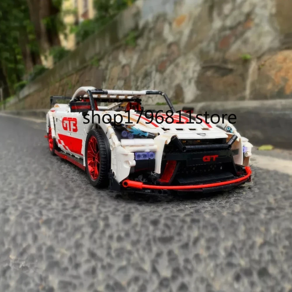23010, 3408 шт, серия Technic, супер гоночный GT-R, машины, строительные блоки, наборы моделей, кирпичи, Классические игрушки для детей, подарок