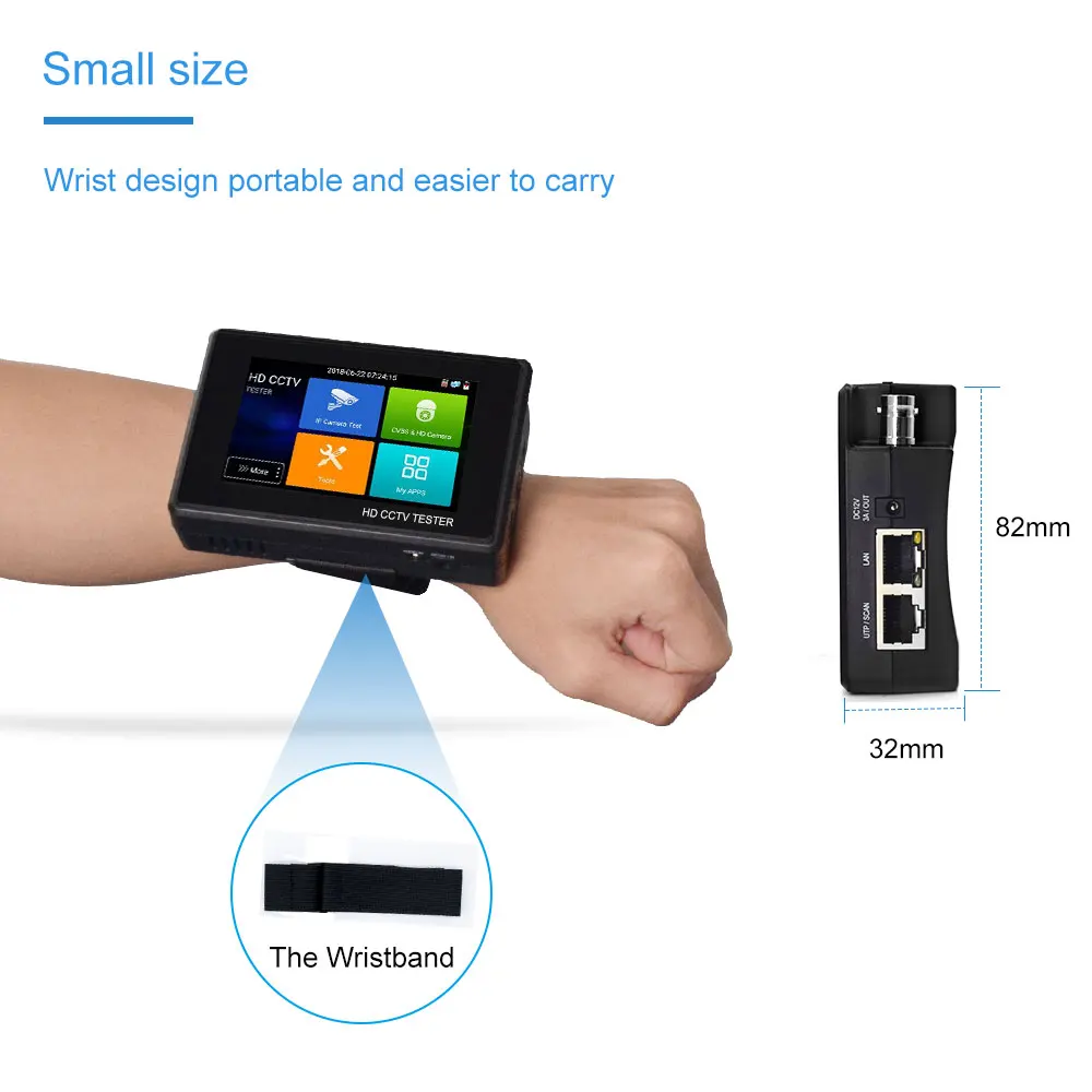 CCTV camera tester monitor for cctv mini monitor IP CCTV Tester Mini monitor 4K H265 cctv 8MP AHD CVI TVI video camera tester portable ahd monitor cftv POE tester cable testing