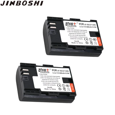 2X Battery 2 шт. 2600 мАч LPE6 LP-E6 LP-E6N LP E6 E6N запасная батарея+ ЖК-дисплей USB двойное зарядное устройство для Canon EOS 5D Mark II III 7D 60D 6D - Цвет: 2X Battery