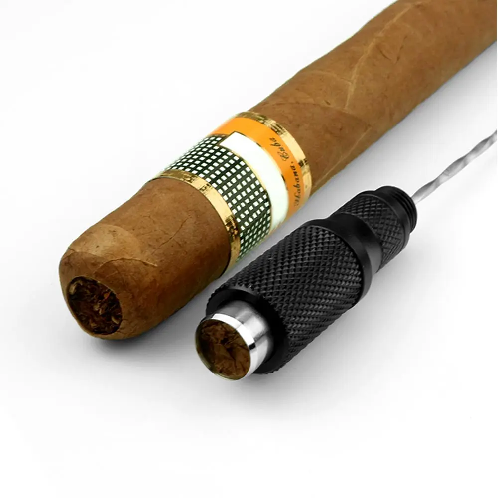 COHIBA резак для сигар гаджеты портативный карманный металлический клинок пуля отверстие с сверло для сигары аксессуары для сигар инструмент CLH-3995