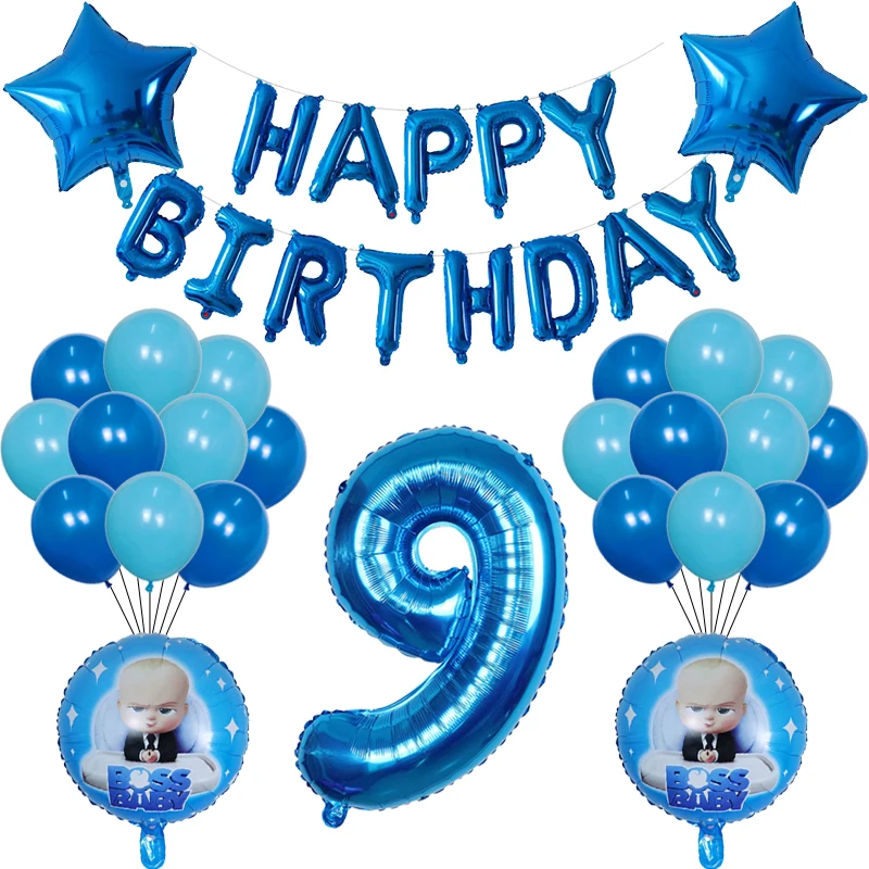 1 набор, 18 дюймов круглый ребенок босс счастливой День рождения Фольга воздушные шары с гелием для День рождения украшения поставки воздушные Globos мяч - Цвет: Серебристый