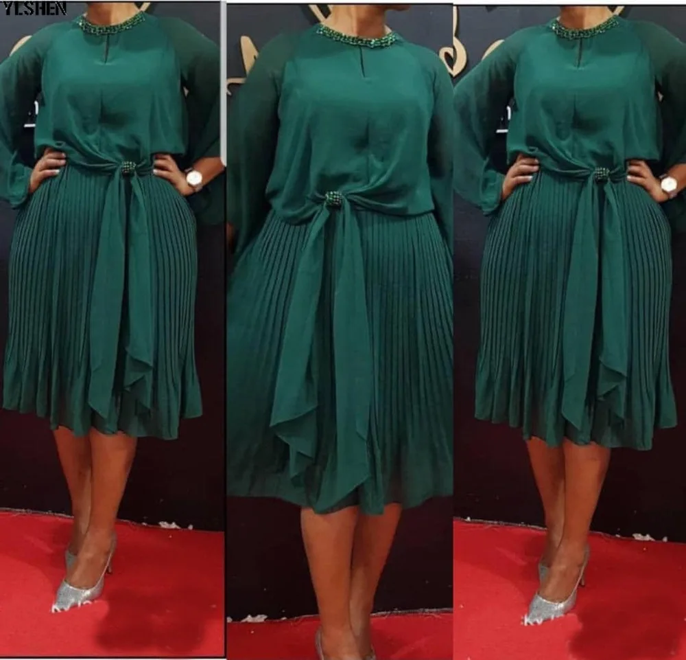 African Dresses For Women 2019 New Elegent Fashion Style African Dress Clothes Women Plus Size Knee-length Ankara Dresses L-3XL 01