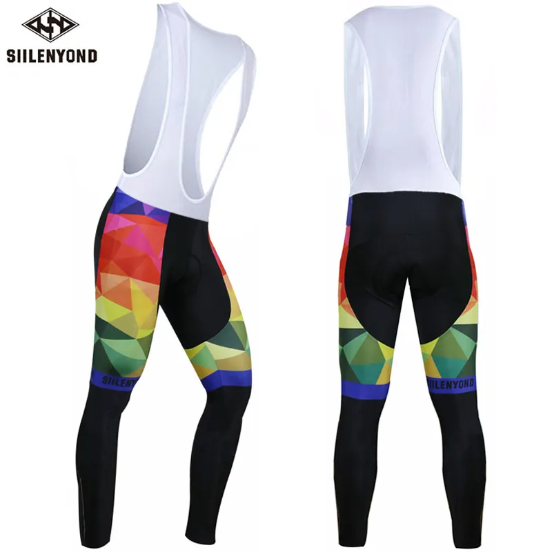 one piece bib pant Siilenyond зимний комбинезон для велоспорта с 3D противоскользящим гелевым подкладом, сохраняющий тепло, для горного велосипеда, плотные удобные велосипедные брюки - Цвет: one piece bib pant