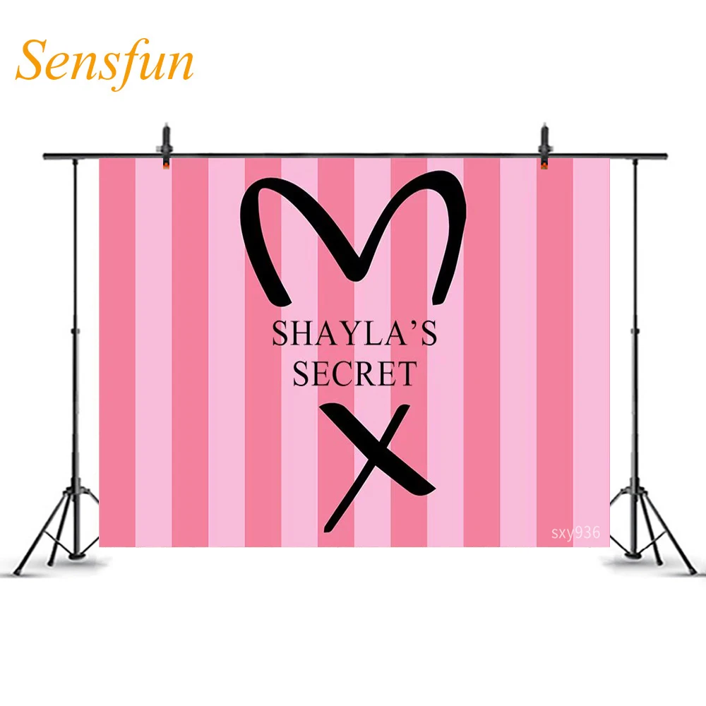 Levoo Victoria Secret Sfondo Strisce Rosa Ragazze Festa Di Compleanno Sfondo Per Fotografia Photophone Vinile Studio Fotografico