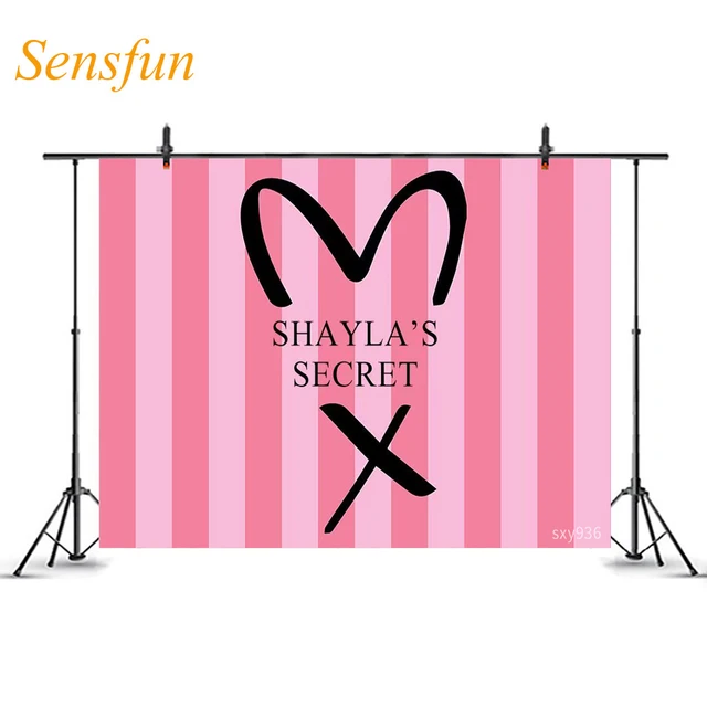 Levoo Arriere Plan Secret Victoria A Rayures Roses Arriere Plan De Fete D Anniversaire Pour Filles Pour Photographie Studio Photo En Vinyle Aliexpress