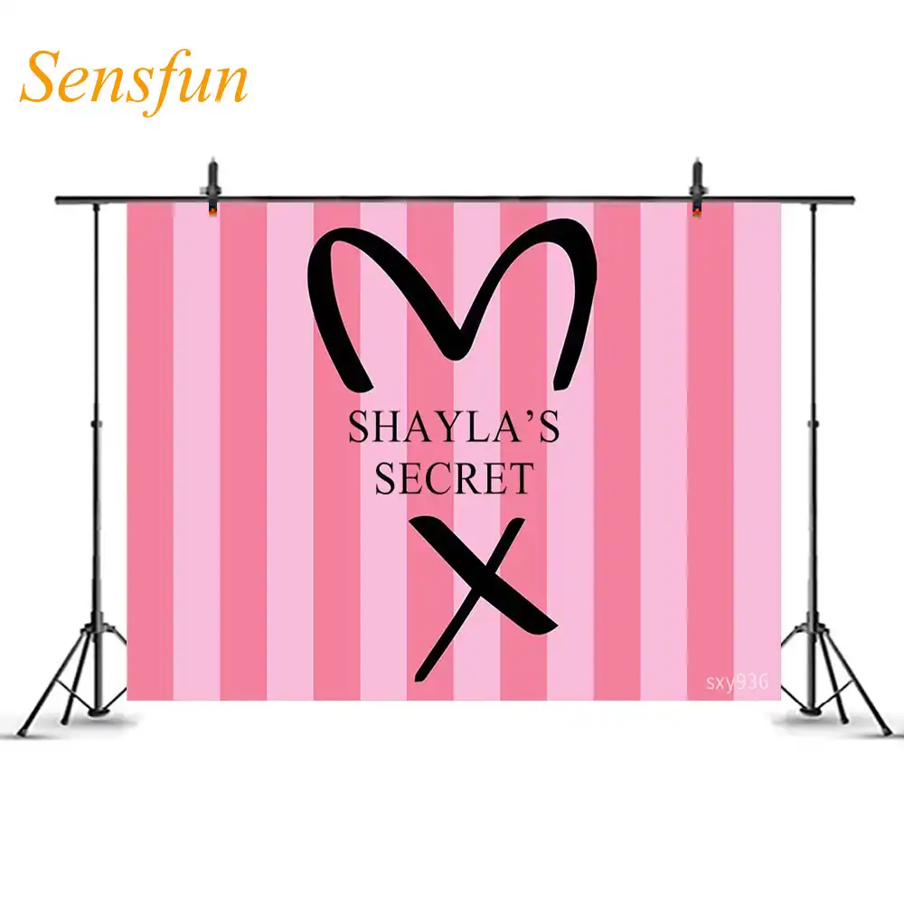 Levoo Arriere Plan Secret Victoria A Rayures Roses Arriere Plan De Fete D Anniversaire Pour Filles Pour Photographie Studio Photo En Vinyle Aliexpress