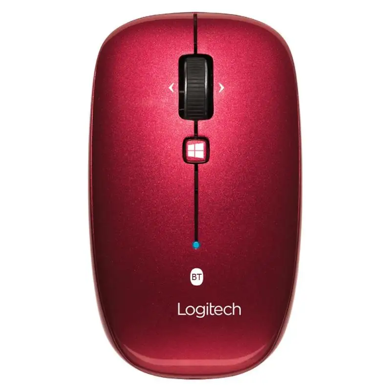 Беспроводная Bluetooth мышь logitech M557, 4 кнопки, 1000 dpi, оптическая планшетная мышь для Mac, Windows, компьютерные мыши - Цвет: Красный